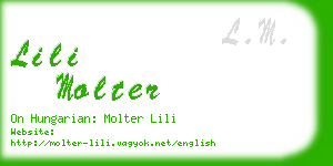 lili molter business card